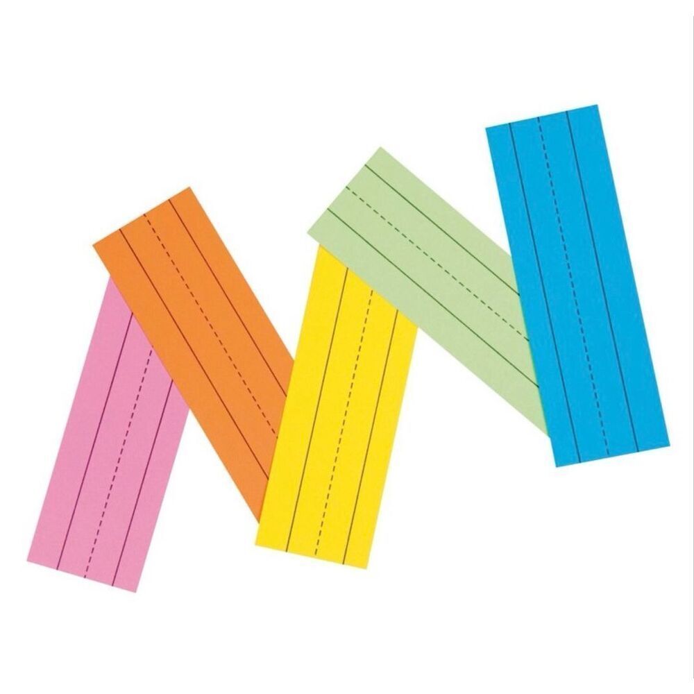 New Pacon Super Bright Flash Cards 1-1/2" × 3/4" Ruled 3" x 9", 100 Cards